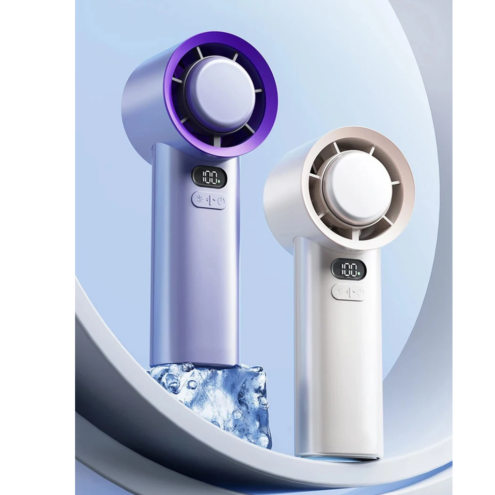 Portable Handheld Fan | USB Rechargeable | 3 Speed Settings | Up to 10-Hour Battery Life