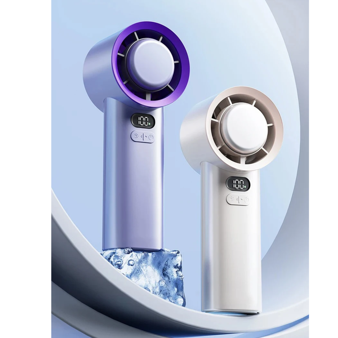 Portable Handheld Fan | USB Rechargeable | 3 Speed Settings | Up to 10-Hour Battery Life