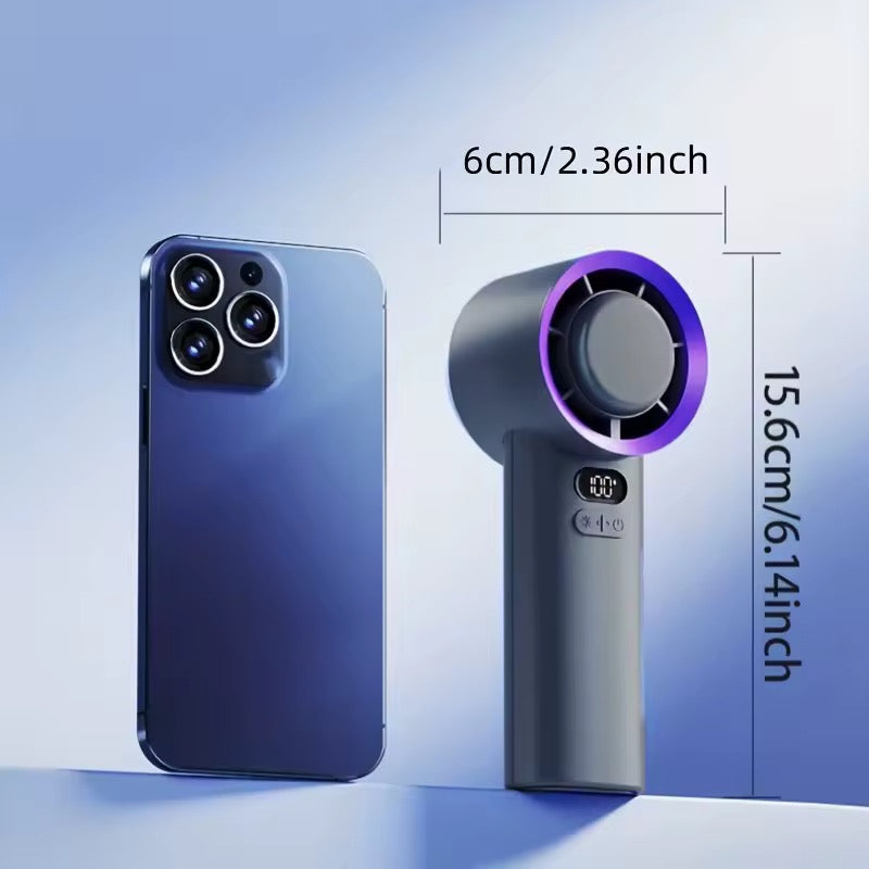 Portable Handheld Fan | USB Rechargeable | 3 Speed Settings | Up to 10-Hour Battery Life