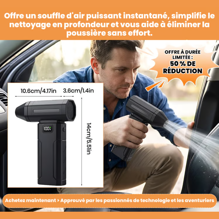 Portable Handheld Vacuum Cleaner | Compact Design for Car &amp; Home | Powerful Instant Suction for Hard-to-Reach Spots