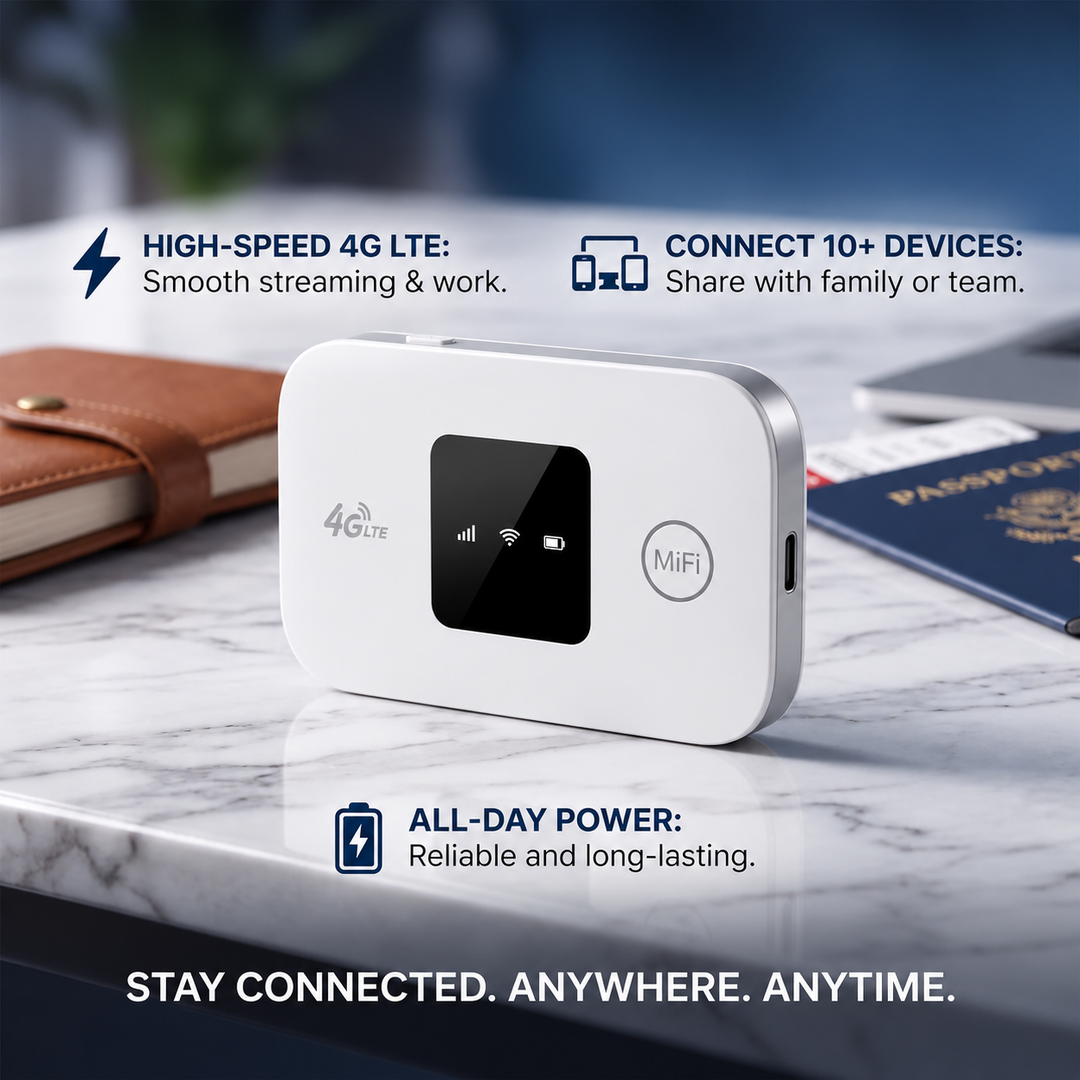 Portable Internet Hub | Pocket Size, Front Status Panel