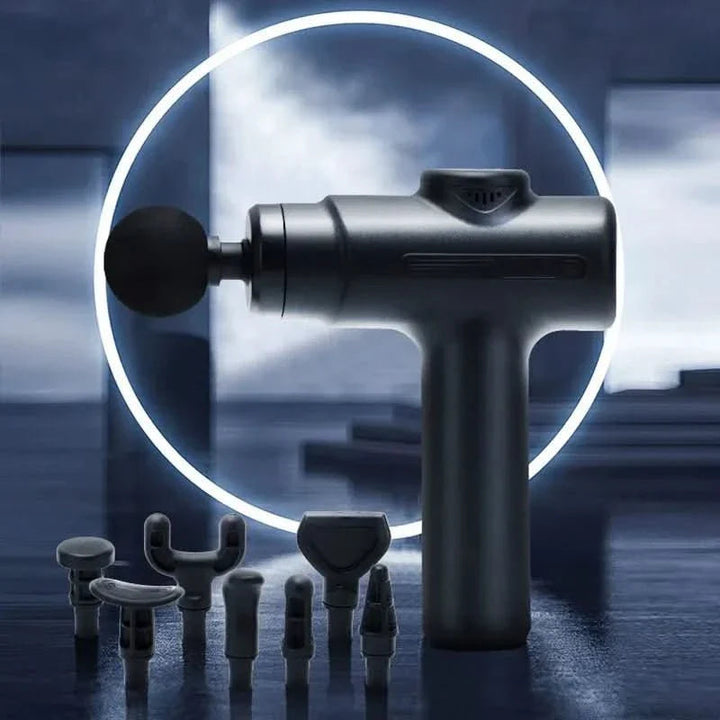 Portable Massage Gun | Deep Tissue Percussion Massager with 8 Heads