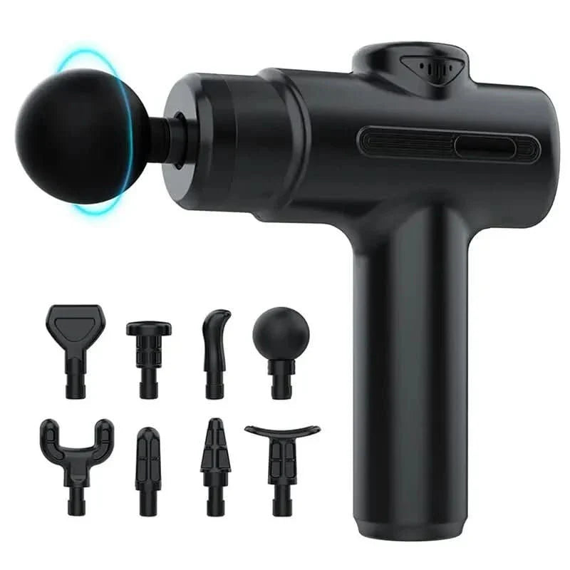 Portable Massage Gun | Deep Tissue Percussion Massager with 8 Heads