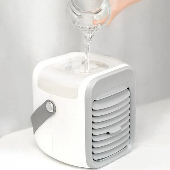 Portable Mini Air Cooler Fan | 3-in-1 Cooling, Fan &amp; Humidifier | Cordless USB Rechargeable
