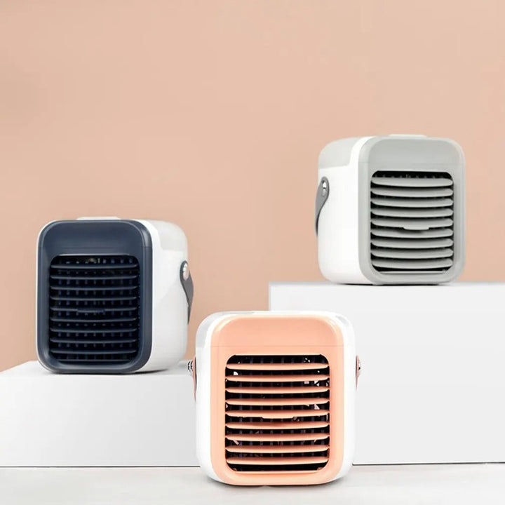 Portable Mini Air Cooler Fan | 3-in-1 Cooling, Fan &amp; Humidifier | Cordless USB Rechargeable