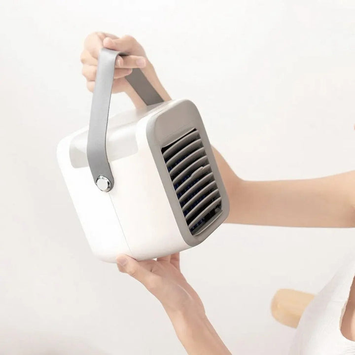 Portable Mini Air Cooler Fan | 3-in-1 Cooling, Fan &amp; Humidifier | Cordless USB Rechargeable