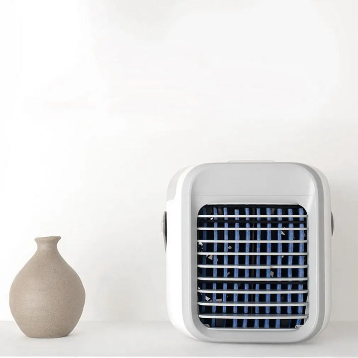 Portable Mini Air Cooler Fan | 3-in-1 Cooling, Fan &amp; Humidifier | Cordless USB Rechargeable