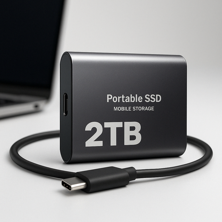 Portable SSD 2TB | 1050 MB/s | USB-C &amp; USB 3.1 | Windows, macOS &amp; Linux | Compact