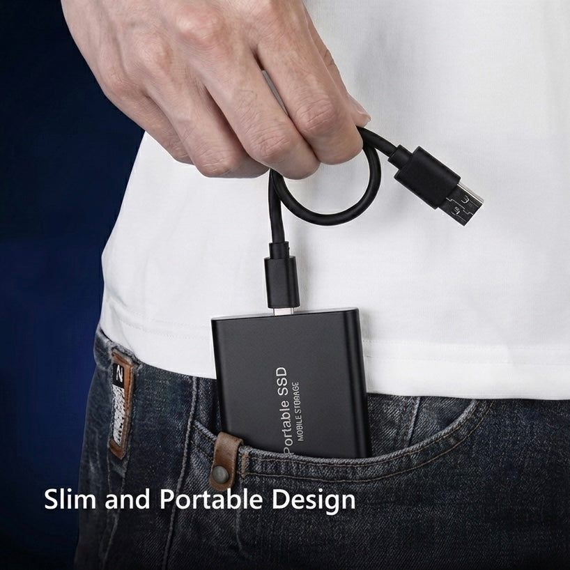 Portable SSD 2TB | 1050 MB/s | USB-C & USB 3.1 | Windows, macOS & Linux | Compact