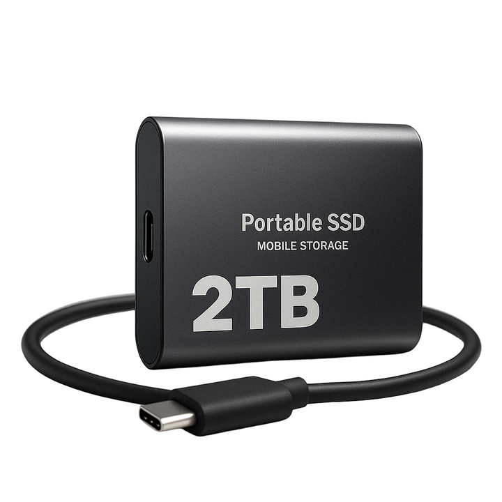 Portable SSD External Drive | Up to 1050 MB/s USB-C 3.1 Transfer Speed | 2TB Capacity, Windows, macOS, Linux Compatible