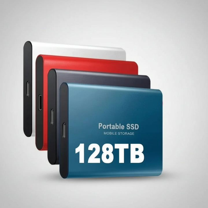 Portable SSD External Hard Drive | USB 3.1 USB-C 540 MB/s Transfer Speed | 128TB Storage Capacity Aluminium Alloy Casing