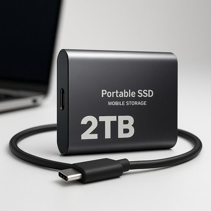 Portable SSD | 2TB External SSD Drive with 1050 MB/s Speed | Compact Design for Fast Data Transfer 0