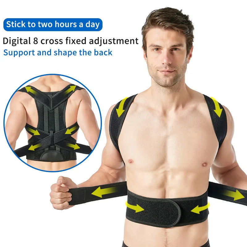 Posture Corrector | Adjustable Back &amp; Shoulder Brace