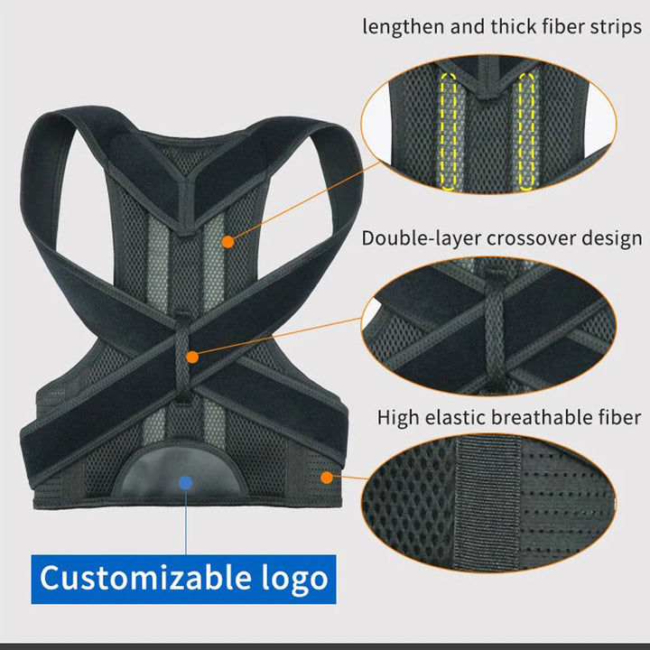 Posture Corrector | Adjustable Back &amp; Shoulder Brace