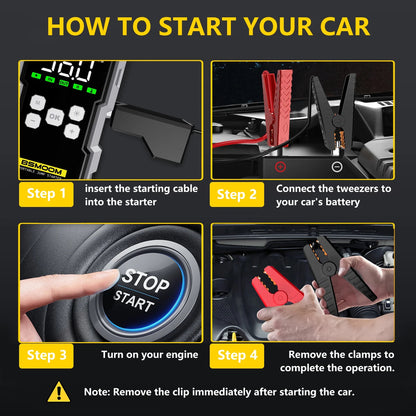 PowerBoost | 7000A Jump Starter with 150PSI Air Compressor | Portable Power Bank for Emergency Situations 7
