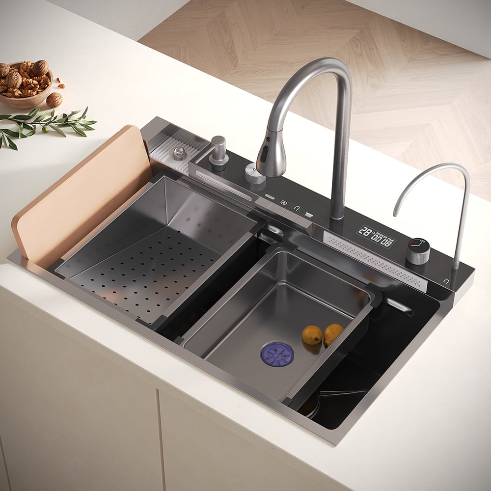 Premium Kitchen Sink | Drop-in Stainless Steel Sink with Mixer Tap &amp; Accessories