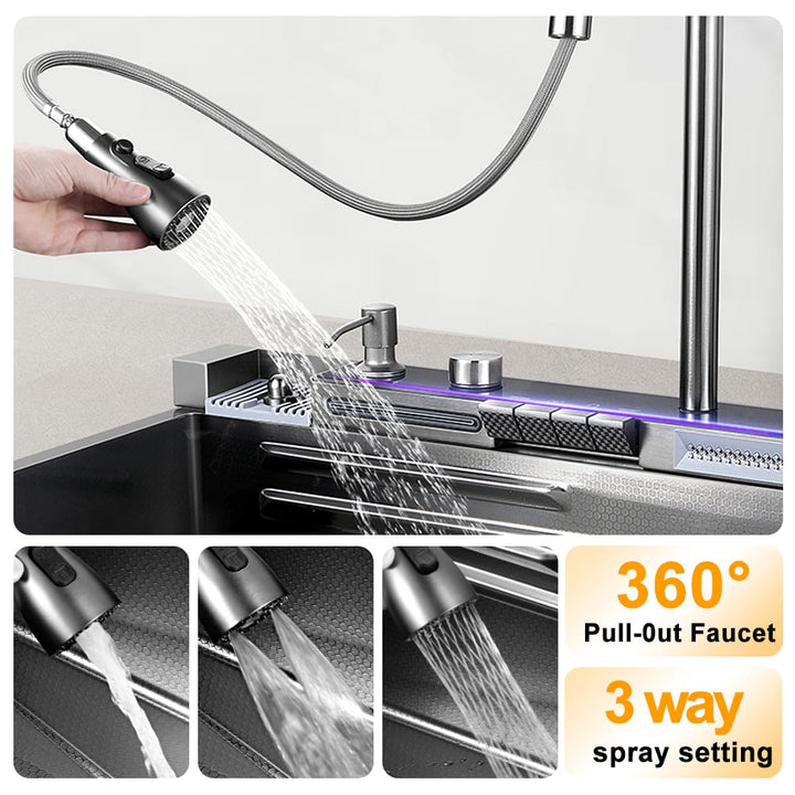 Premium Kitchen Sink | Drop-in Stainless Steel Sink with Mixer Tap &amp; Accessories
