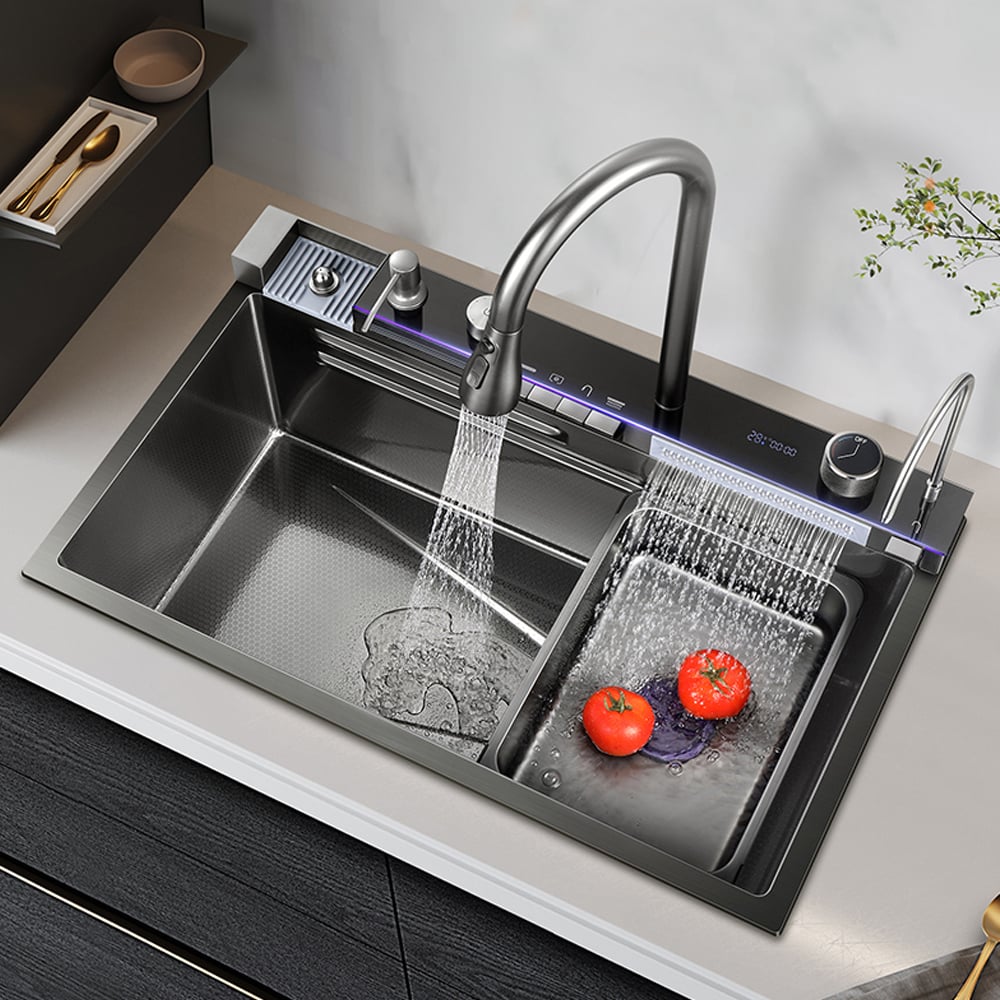 Premium Kitchen Sink | Drop-in Stainless Steel Sink with Mixer Tap & Accessories