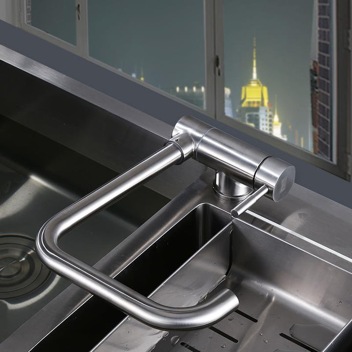Premium Stainless Steel Kitchen Faucet | 360° Swivel | Lead-Free Modern Tap