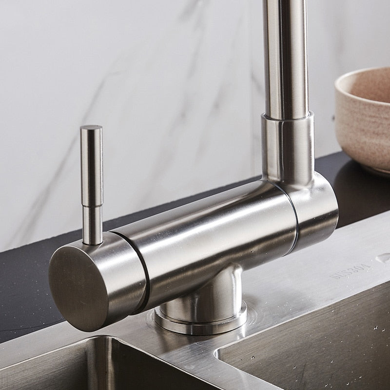 Premium Stainless Steel Kitchen Faucet | 360° Swivel | Lead-Free Modern Tap