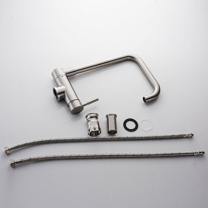 Premium Stainless Steel Kitchen Faucet | 360° Swivel | Lead-Free Modern Tap