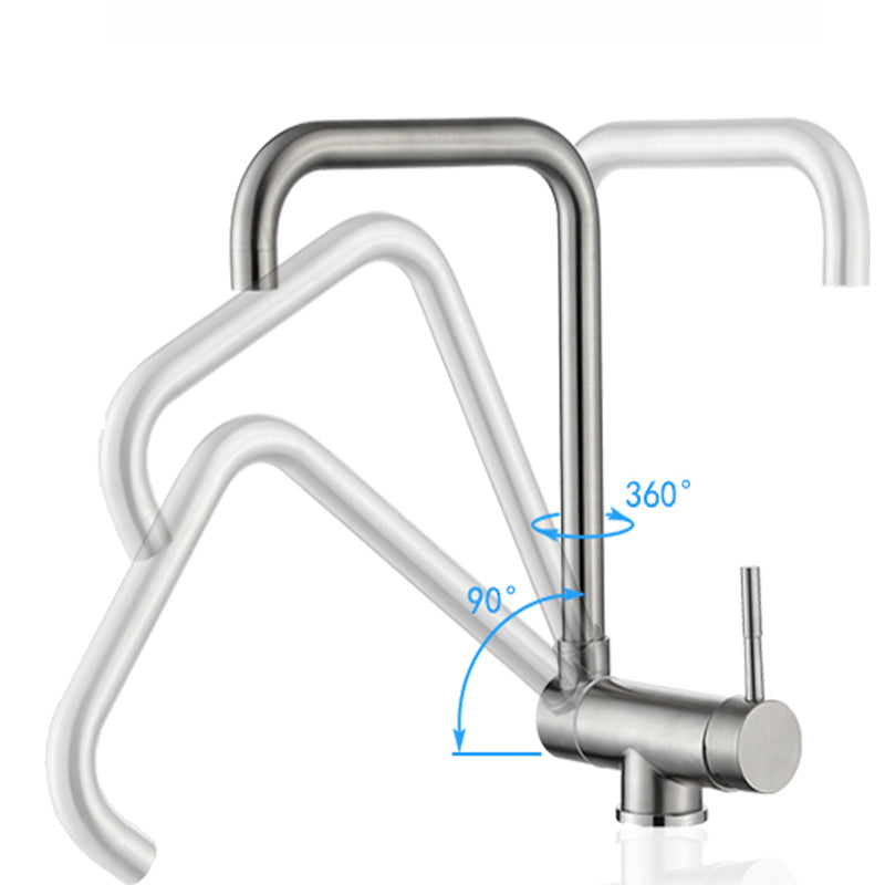 Premium Stainless Steel Kitchen Faucet | 360° Swivel | Lead-Free Modern Tap
