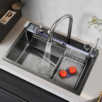 Premium Kitchen Sink | Drop-in Stainless Steel Sink with Mixer Tap & Accessories for Effortless Food Prep 0