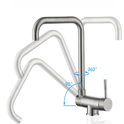 Premium Stainless Steel Kitchen Faucet with 360° Swivel & Lead-Free Design | Modern Kitchen Tap for Effortless Water Control 0
