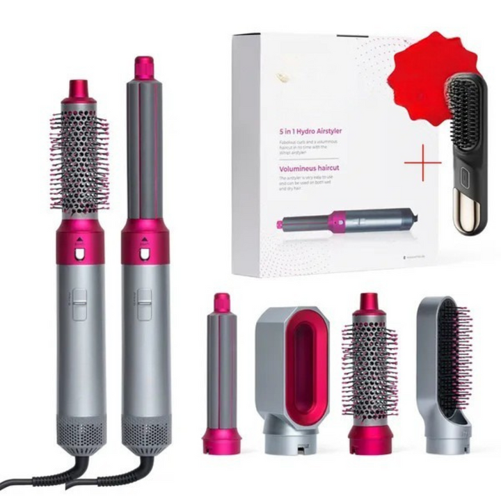 5-in-1 Hot Air Styling Brush | 5 Interchangeable Attachments | Dries, Smooths, Curls &amp; Adds Volume to All Hair Types 3