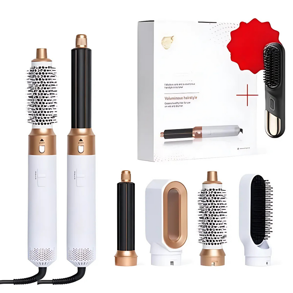 5-in-1 Hot Air Styling Brush | 5 Interchangeable Attachments | Dries, Smooths, Curls & Adds Volume to All Hair Types 2