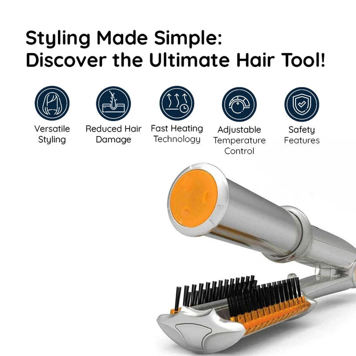 2-in-1 Rotating Hair Brush | Straightens, Curls and Styles in One Pass | Rapid Heat-Up Reduces Frizz and Boosts Shine 4