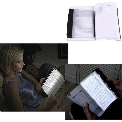 Clip-On LED Reading Light with Flat Panel | Single LED, Clips onto Books &amp; Desks | ABS &amp; Acrylic, No Installation Needed 3