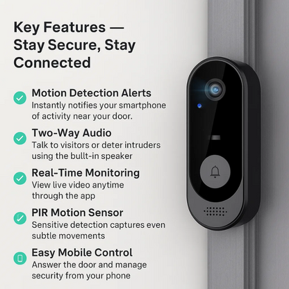 PulseGuard Pro | Video Doorbell Camera with HD Two-Way Audio | Smart Security Solution for Home Protection 6
