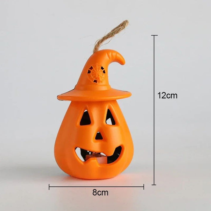 Pumpkin Skull LED Night Lantern Halloween Decoration | Battery Powered Flameless Design | Portable Indoor Party Lighting