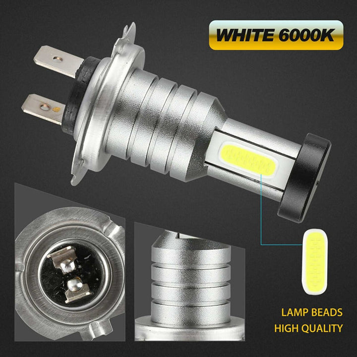 H7 LED Headlight Bulb Kit 4x | 220W 30,000 Lumens 6000K White Light | IP68 Waterproof, 50,000 Hour Lifespan, DC9V-32V 2