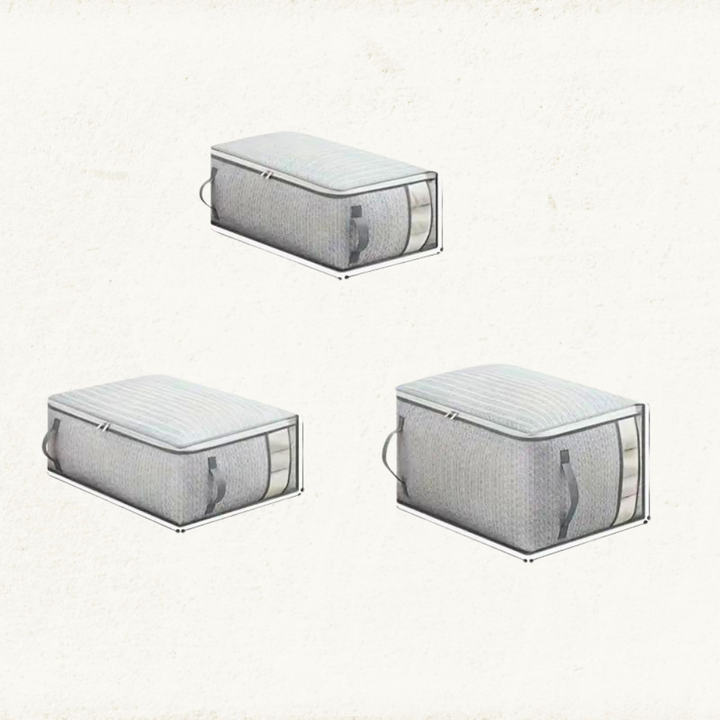 Quilt and Blanket Storage | Clear Front Panel, Carry Handles