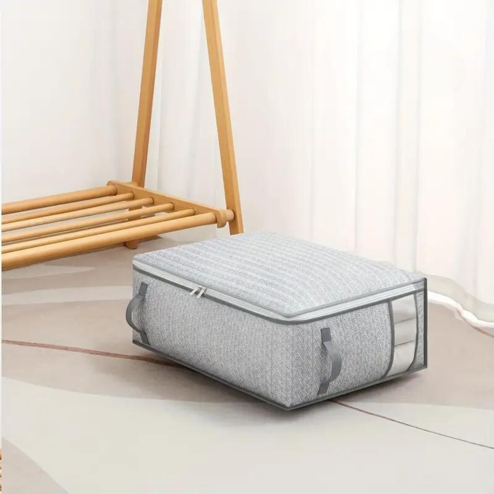 Quilt and Blanket Storage | Clear Front Panel, Carry Handles