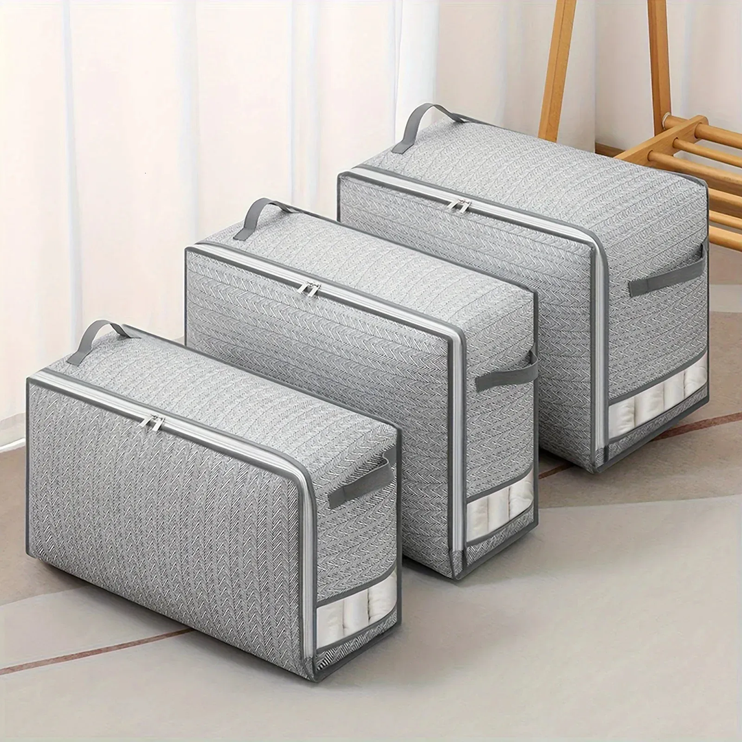 Quilt and Blanket Storage | Clear Front Panel, Carry Handles