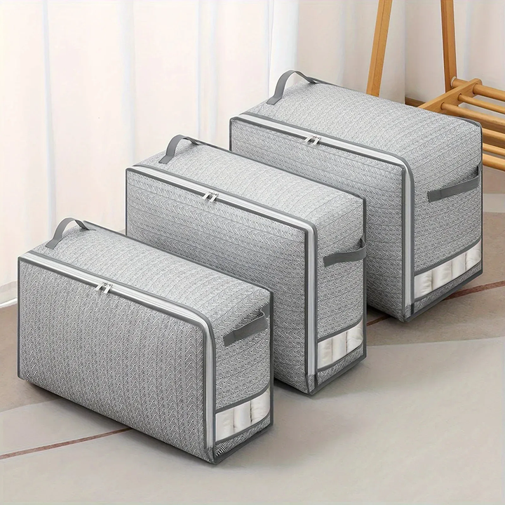 Quilt and Blanket Storage | Clear Front Panel, Carry Handles