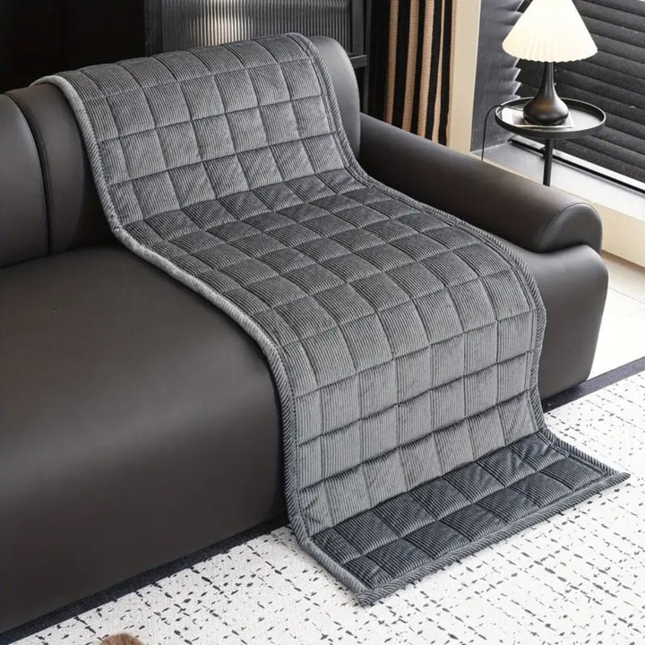 Quilted Sofa Cover Microfibre Blend | Non-Slip Scratch-Resistant Design | Protects Against Spills, Dust and Daily Wear