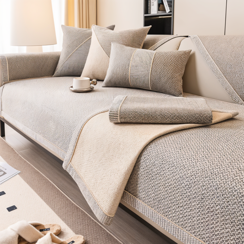 Quilted Sofa Cover with Non-Slip Backing | Water-Resistant, Machine Washable Fabric | Multiple Sizes for Sofas &amp; Chairs