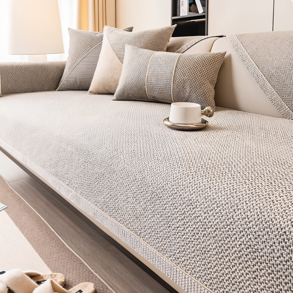 Quilted Sofa Cover with Non-Slip Backing | Water-Resistant, Machine Washable Fabric | Multiple Sizes for Sofas &amp; Chairs