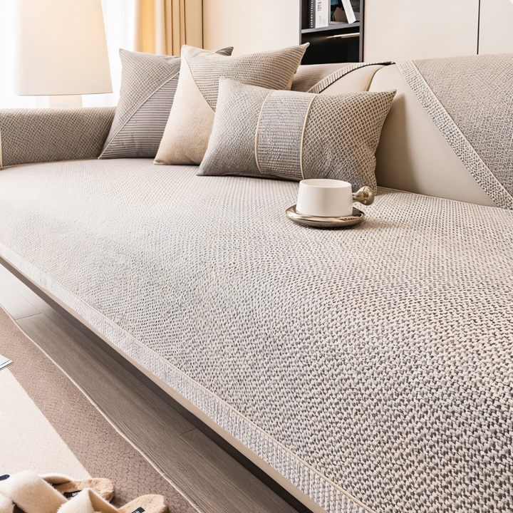 Quilted Sofa Cover with Non-Slip Backing | Water-Resistant, Machine Washable Fabric | Multiple Sizes for Sofas &amp; Chairs