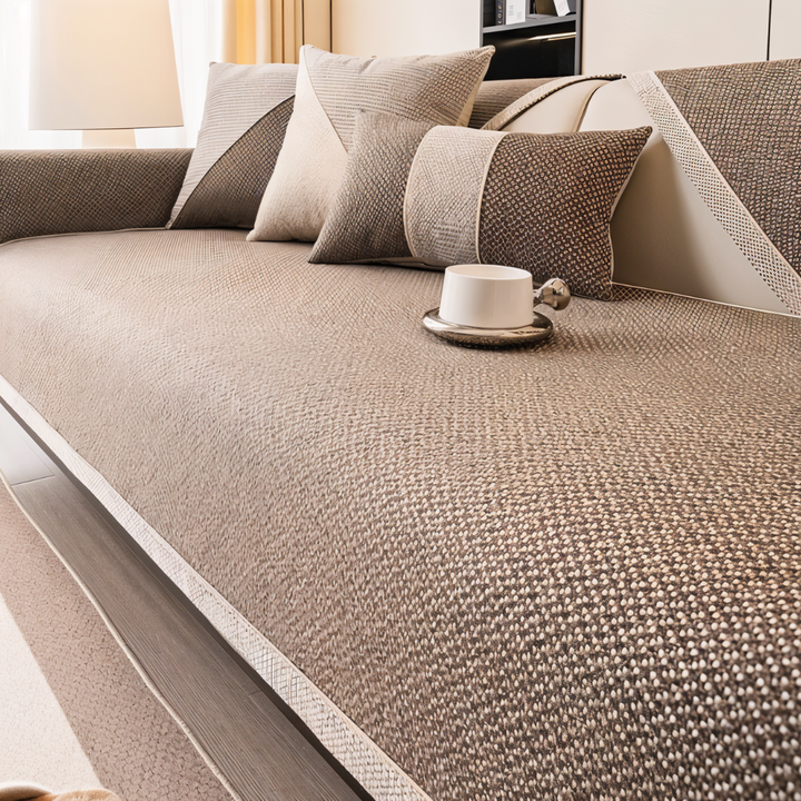 Quilted Sofa Cover with Non-Slip Backing | Water-Resistant, Machine Washable Fabric | Multiple Sizes for Sofas &amp; Chairs