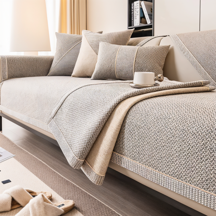Quilted Sofa Cover with Non-Slip Backing | Water-Resistant, Machine Washable Fabric | Multiple Sizes for Sofas &amp; Chairs