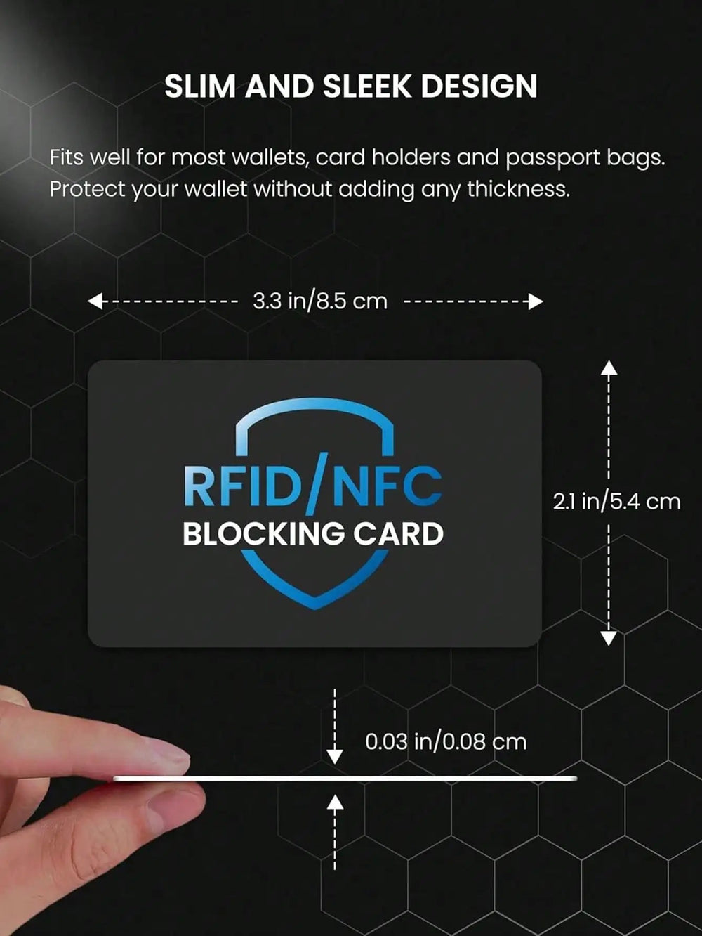 RFID Blocking Card 2 Pack | Contactless NFC Wallet Protector