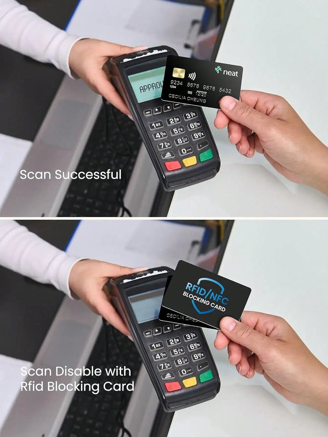 RFID Blocking Card 2 Pack | Contactless NFC Wallet Protector