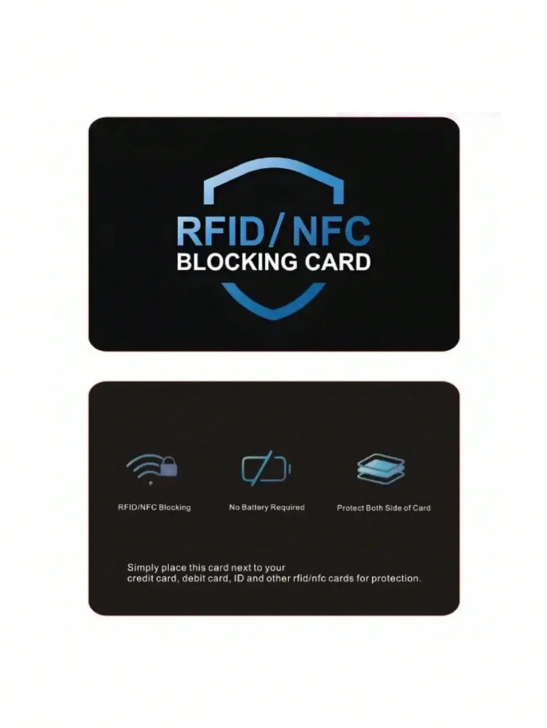 RFID Blocking Card 2 Pack | Contactless NFC Wallet Protector