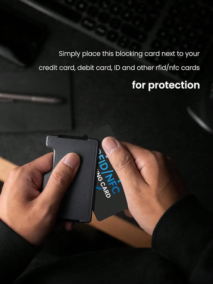 RFID Blocking Card 2 Pack – Wallet Protection | NFC Anti Theft Debit Credit Card Protector, Anti-Theft Contactless NFC Blocker, Entire Wallet Protection 6