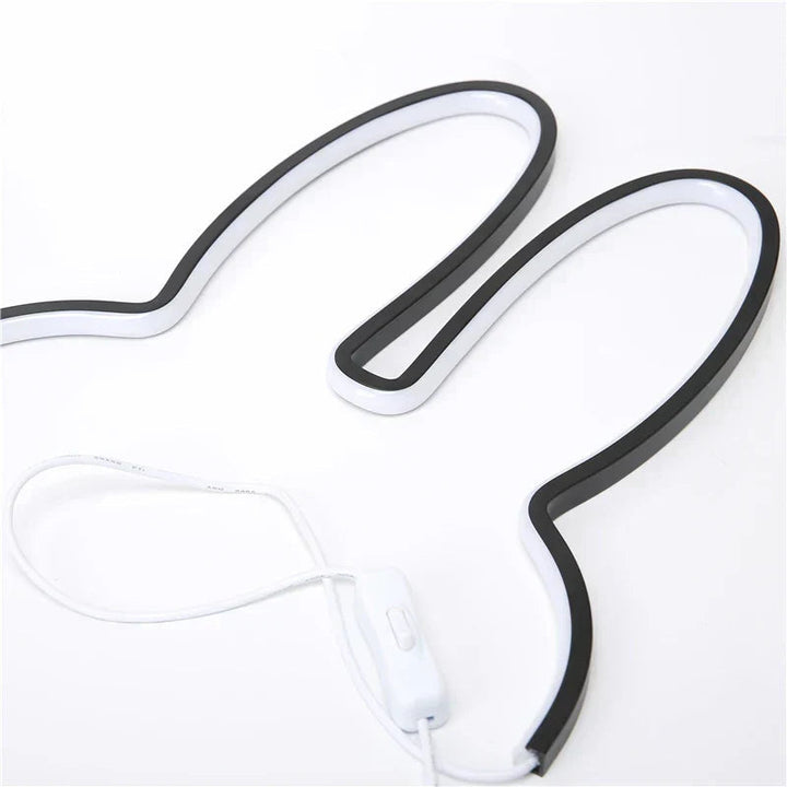 Rabbit Night Light | Glowing Silhouette Panel, Standing